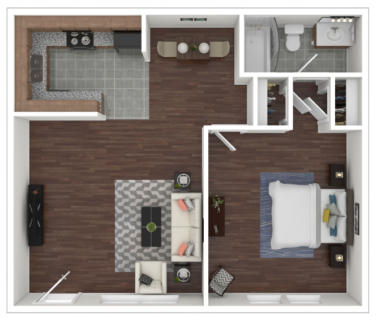 1 Bed / 1 Bath / 612 sq ft / Availability: Please Call / Deposit: $300 / Rent: $720